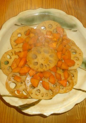 蓮根と人参シャキシャキさっぱり炒め⭐蓮花-レシピのメイン写真