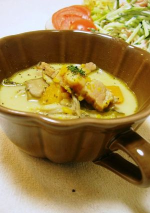 かぼちゃとベーコンの味噌ミルクスープ-レシピのメイン写真