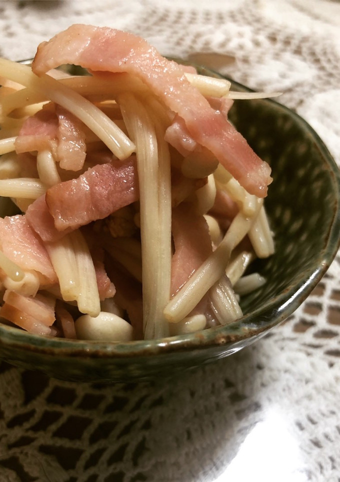 簡単！常備菜！ベーコンとえのき炒め！-レシピのメイン写真