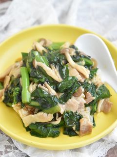小松菜としめじの豚バラ中華あんかけ丼-レシピのメイン写真