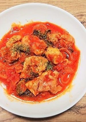 塩麹鶏とセロリのトマト煮込み-レシピのメイン写真