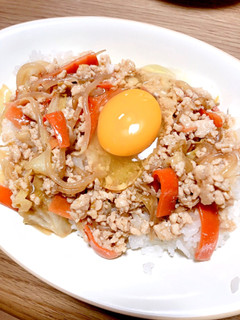 鶏ひき肉の甘辛丼-レシピのメイン写真