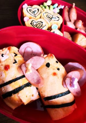 簡単‼️春のキャラ弁、ミツバチブンブン♪-レシピのメイン写真