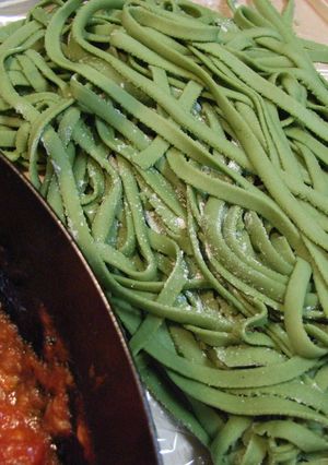 手打ちパスタ　ほうれん草フェットチーネ-レシピのメイン写真