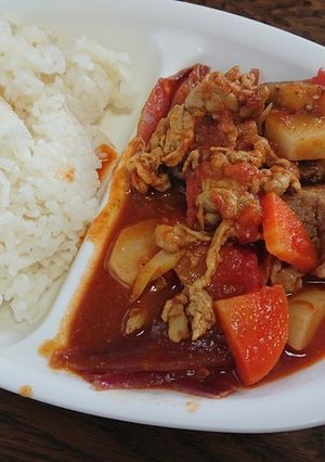 二種ポークのトマトデミカレーライス-レシピのメイン写真