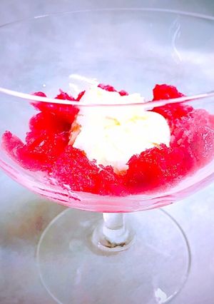 ザクロのグラニータ バニラアイスと共に-レシピのメイン写真