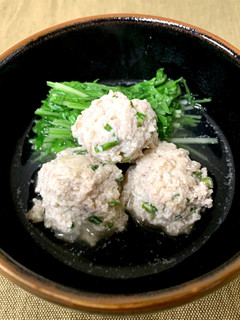 鶏団子と水菜の煮物-レシピのメイン写真