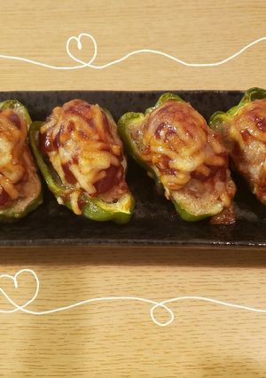♡ピーマンの肉詰め♡オーブン焼き-レシピのメイン写真