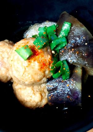 業務スーパーの冷凍揚げナスと肉団子煮-レシピのメイン写真