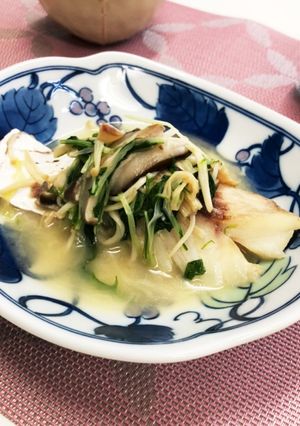 タラと水菜の蒸し物-レシピのメイン写真