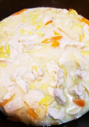 野菜大量消費！白味噌を使ったミルクスープ-レシピのメイン写真