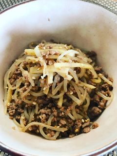 しらたきと挽肉の炒め物-レシピのメイン写真