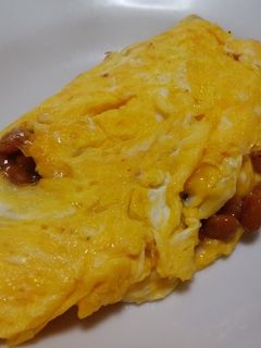 簡単!納豆オムレツ-レシピのメイン写真