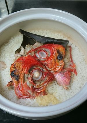 簡単に土鍋で鯛めし：金目鯛-レシピのメイン写真