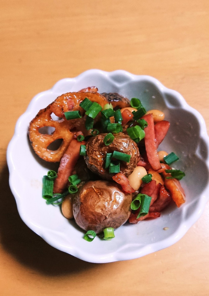 ご飯がススム！蓮根と新じゃがの煮ころがし-レシピのメイン写真