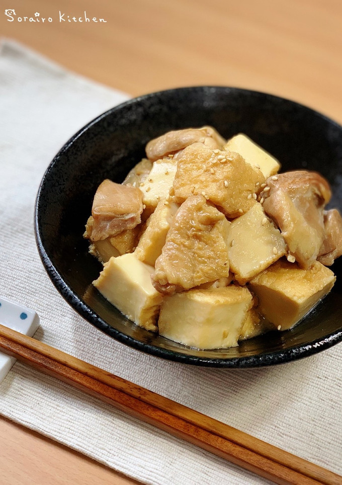 簡単満腹・和食おかず＊鶏肉と厚揚げの煮物-レシピのメイン写真