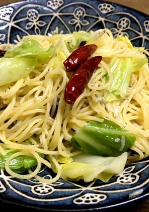 キャベツとしらすのペペロンチーノ-レシピのメイン写真
