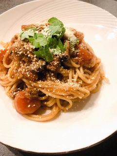 リメイク★煮込みハンバーグでパスタ-レシピのメイン写真