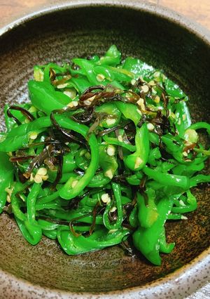 簡単!塩昆布ピーマン-レシピのメイン写真