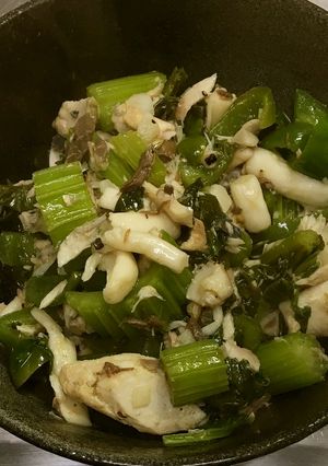 鯖とセロリのレモンガーリック炒め-レシピのメイン写真