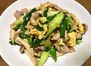 俺流！葉にんにくと豚肉の玉子炒め-レシピのメイン写真
