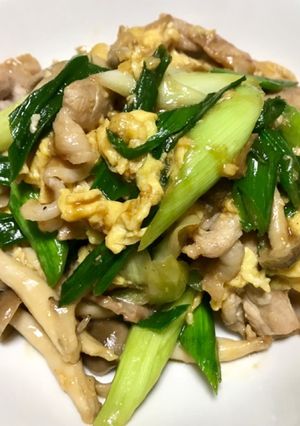 俺流！葉にんにくと豚肉の玉子炒め-レシピのメイン写真