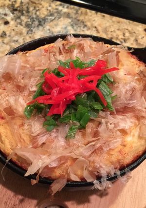 南部鉄器のミニパンで、山芋鉄板-レシピのメイン写真