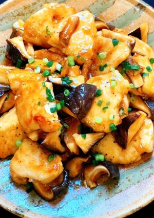 超簡単♡鶏胸肉としいたけのバター醤油炒め-レシピのメイン写真