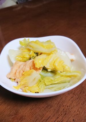 もう一品に！春キャベツと油揚げの白だし煮-レシピのメイン写真