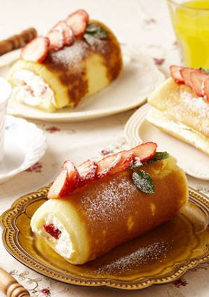 ふんわりしっとり、いちごロール-レシピのメイン写真