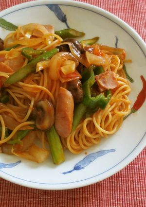 春野菜のナポリタン-レシピのメイン写真