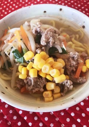 ひき肉 もやしの味噌ラーメン-レシピのメイン写真