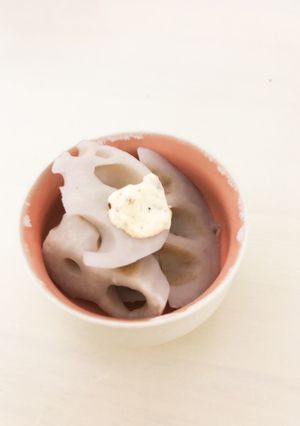 おつまみ☆塩茹で蓮根☆七味マヨ添え-レシピのメイン写真
