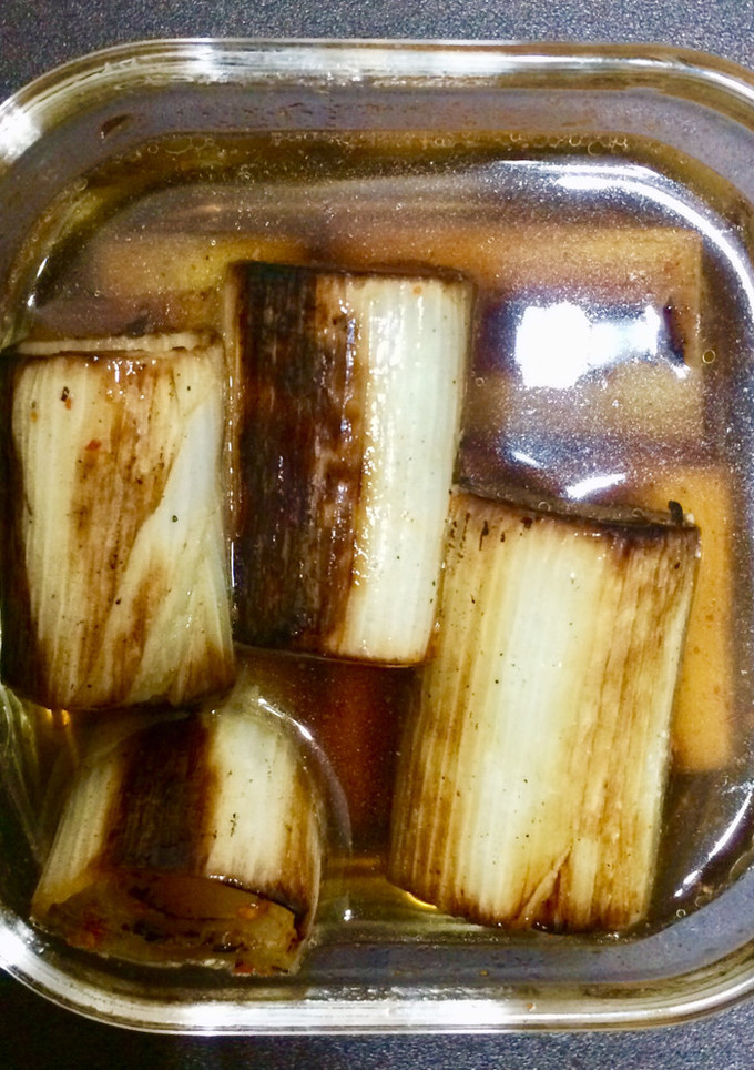 簡単フライパンで焼きネギの煮浸し-レシピのメイン写真
