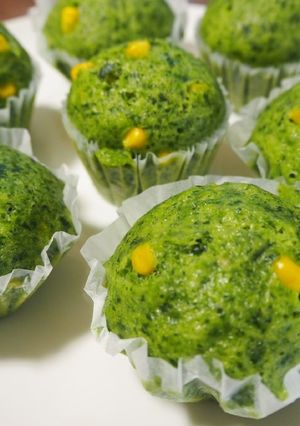 ほうれん草とコーンの蒸しパン-レシピのメイン写真