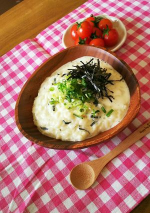 簡単♪お茶漬けの素で豆乳チーズリゾット☆-レシピのメイン写真