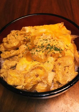 コンビニサラダチキンで簡単親子丼☆-レシピのメイン写真
