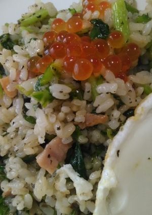 かき菜とゆかりのチャーハン-レシピのメイン写真