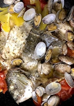 あさりと白身魚のアクアパッツァ-レシピのメイン写真