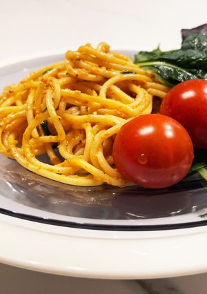 あかりと市販の明太マヨの冷製パスタ-レシピのメイン写真