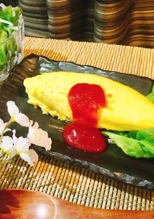 ダイエットに！低糖質な白滝オムライス♡-レシピのメイン写真