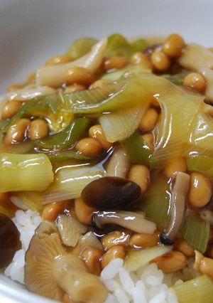 納豆としめじのあんかけご飯-レシピのメイン写真