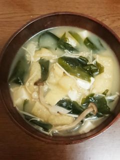 乾燥きのこの味噌汁-レシピのメイン写真