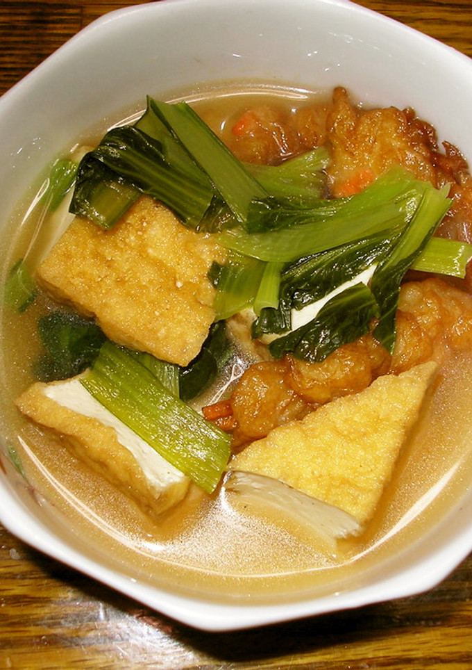 小松菜と厚揚げの煮物-レシピのメイン写真