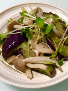 蒸し茄子としめじのおろしポン酢サラダ-レシピのメイン写真