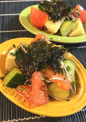 食感楽しむ♡韓国風味さっぱり乱切りサラダ-レシピのメイン写真