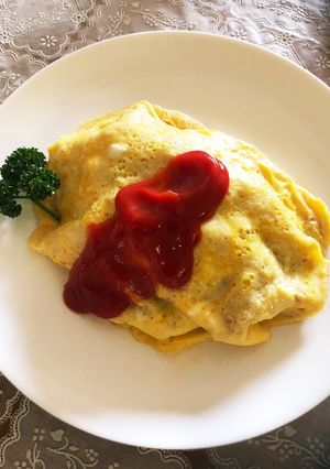 絶品・美味なチキンライスのオムライス♡-レシピのメイン写真