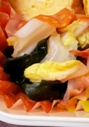 もう1品！5分以内で白菜とワカメの副菜-レシピのメイン写真