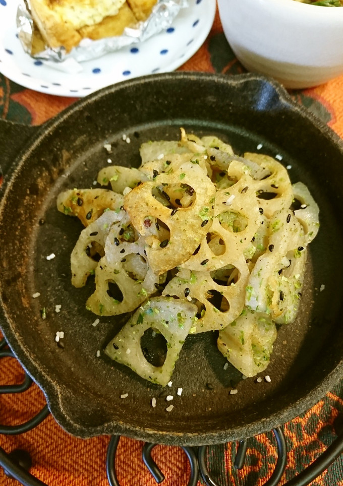 蓮根塩・青のり焼き-レシピのメイン写真