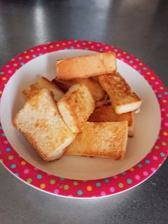 こどもパクパク☆食パンできな粉揚げパン風-レシピのメイン写真